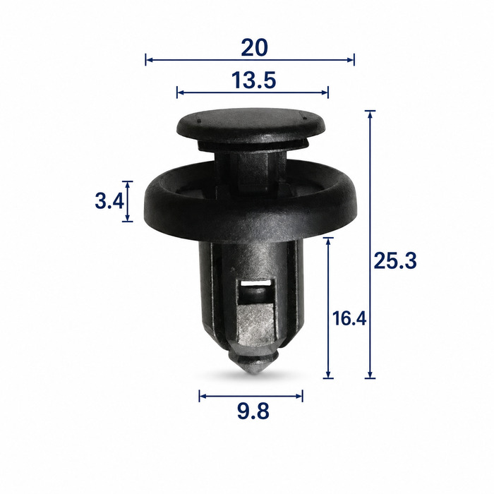 Клипса пластиковая для Acura, Honda ОЕМ: 91505S9A003 (91505-S9A-003). (подкрылки, бампер).